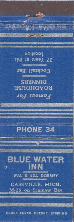 Blue Water Inn - Matchbook